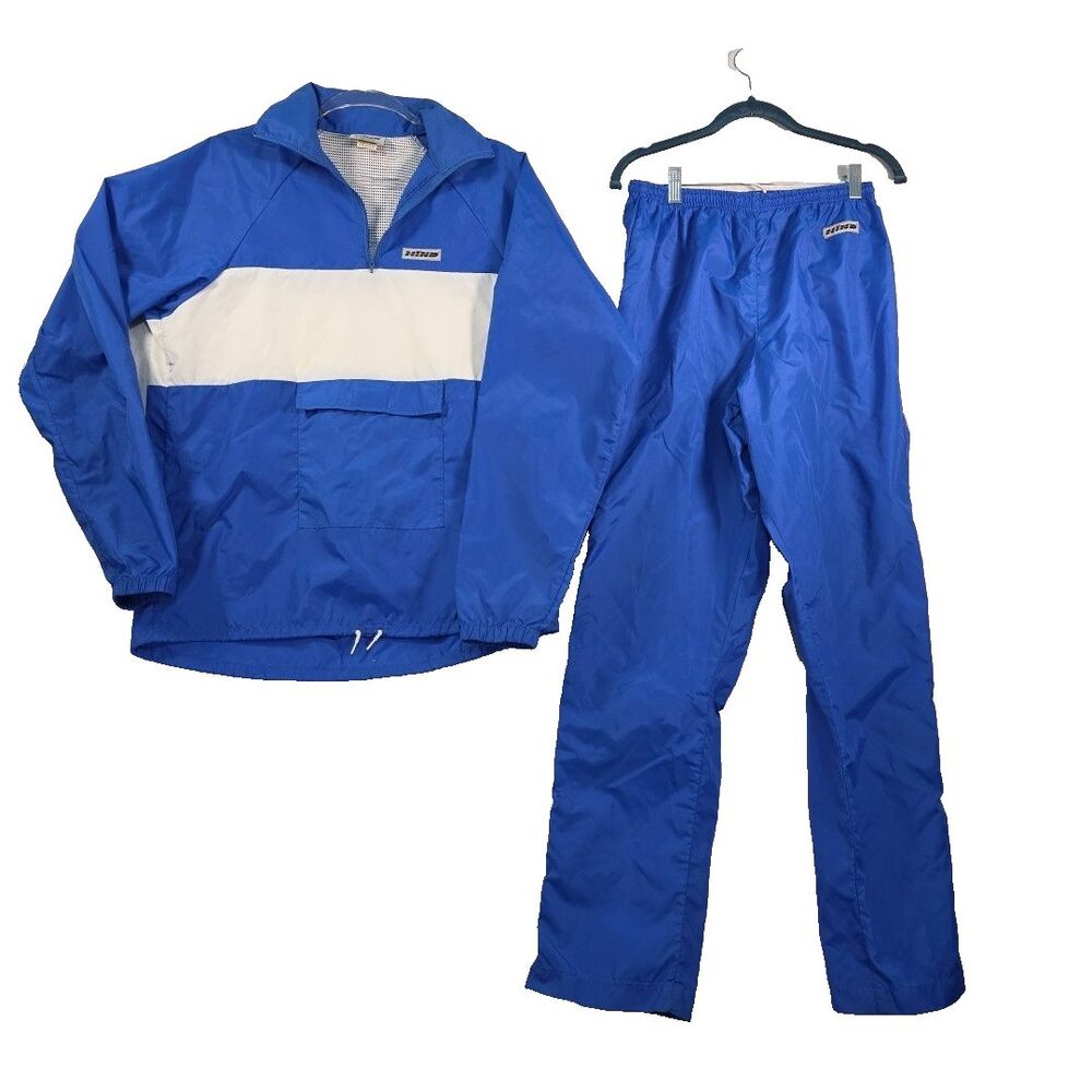 VTG HIND Track Suit Pullover Jacket Pull On Pants Size M 4060 Unisex Windbreaker